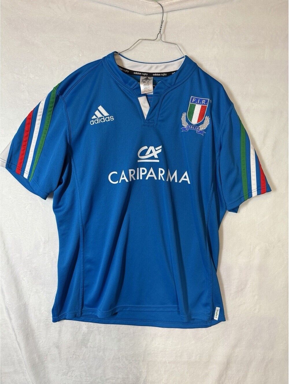 italy 2012 2013 home rugby shirt jersey adidas w69065, size 2XL